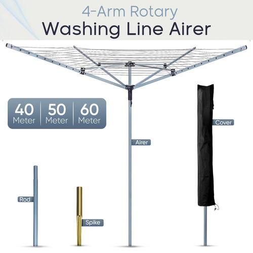60m foldable rotary airer - 60m,