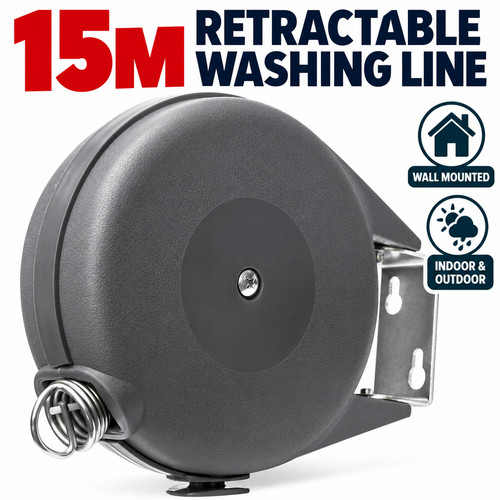 15m retractable washing line - retractable,
