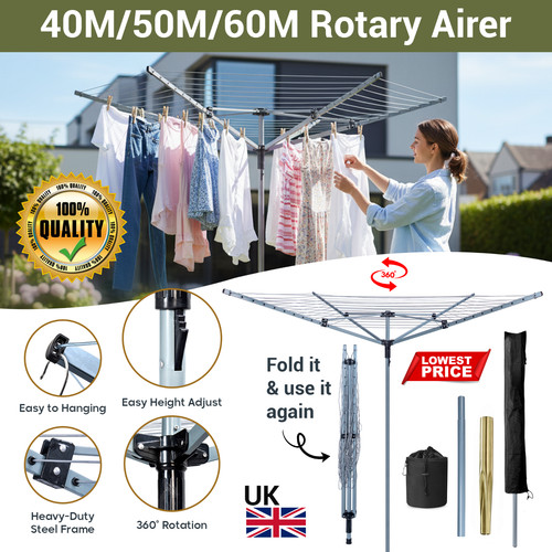 Heavy duty arm - rotary, airer