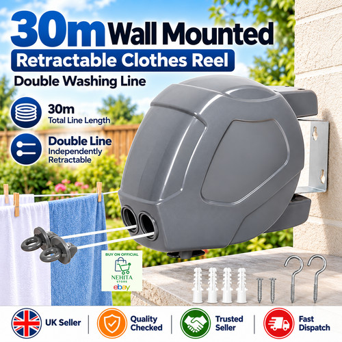 30m retractable clothes reel - 30m,