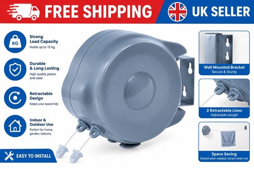 30m retractable clothes reel - retractable,